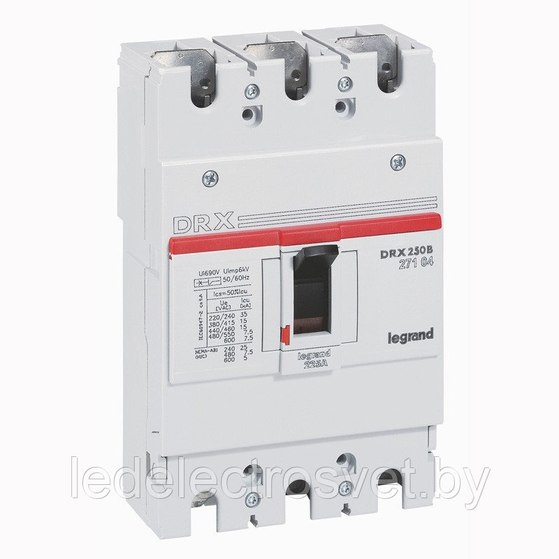 Авт. выключатель Legrand DRX 250/250A, 3P 36kA, фикс. расцепители