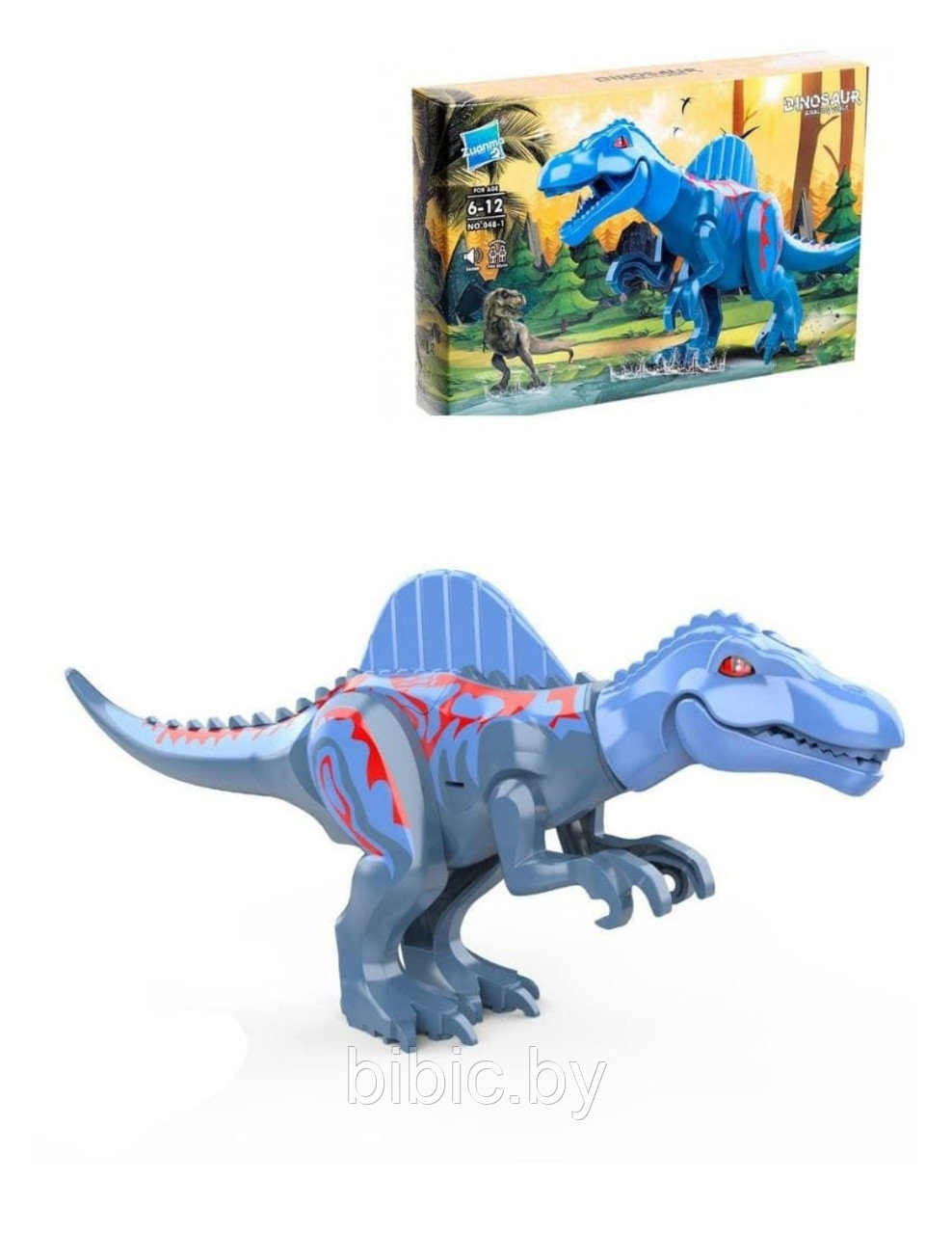 Конструктор динозавры 9 видов со звуком синий - фото 1 - id-p162249318