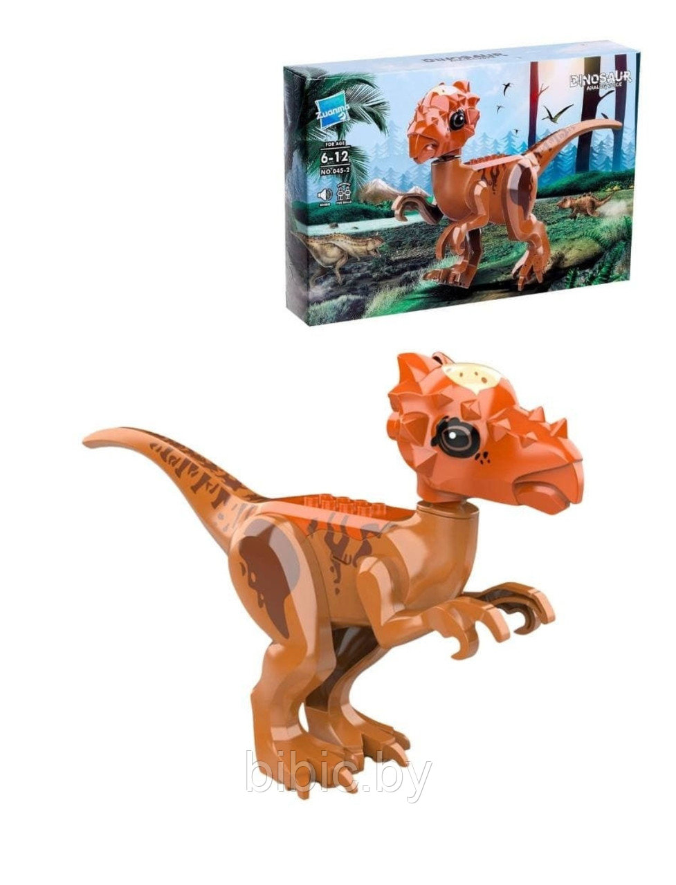 Конструктор динозавры 9 видов со звуком оранжевый - фото 1 - id-p162250779