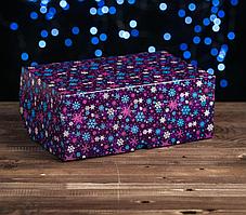 Коробка "СНЕЖИНКИ" для капкейков на 6 шт.