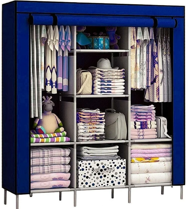 Складной каркасный тканевый шкаф Storage Wardrobe Трехсекционный .Лучшая цена! - фото 1 - id-p86914147