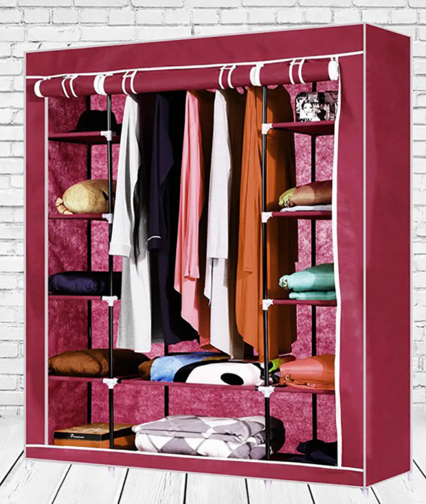 Шкаф складной каркасный тканевый STORAGE WARDROBE цвет синий.Лучшая цена! - фото 4 - id-p112744505