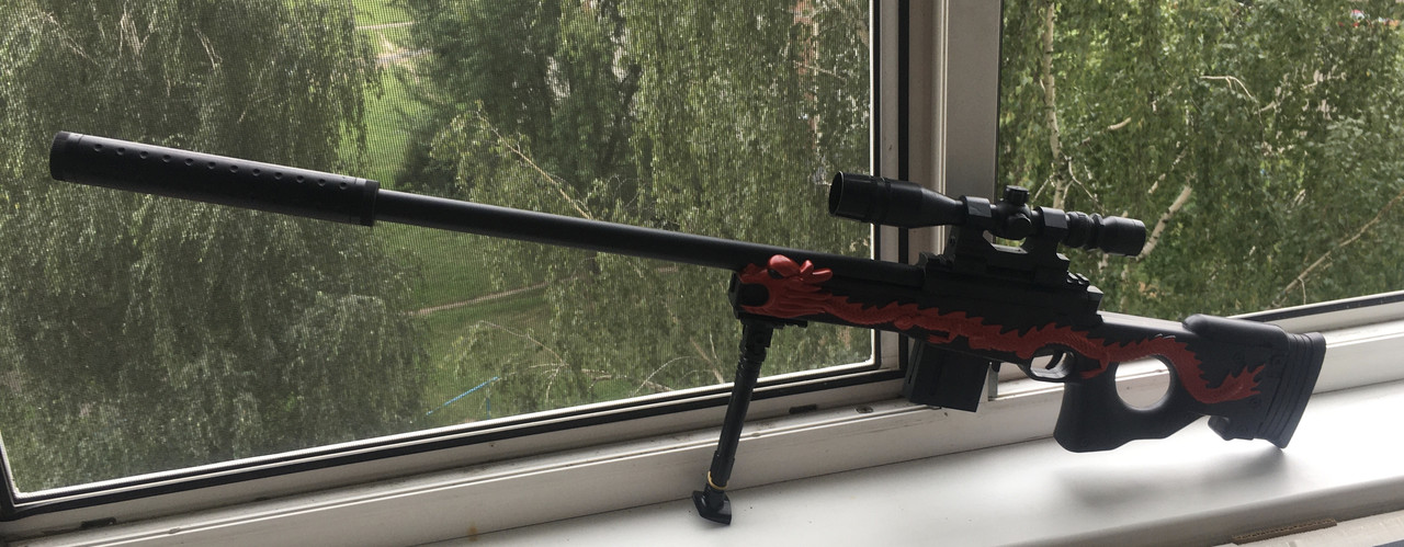 Детская снайперская винтовка Accuracy International L96A1 с оптическим прицелом 802-1 - фото 3 - id-p77803835