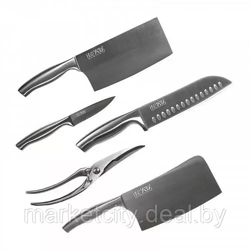 Набор ножей Xiaomi Huo Hou Nano Steel Knife Set 6in1 HU0014 - фото 3 - id-p162270855