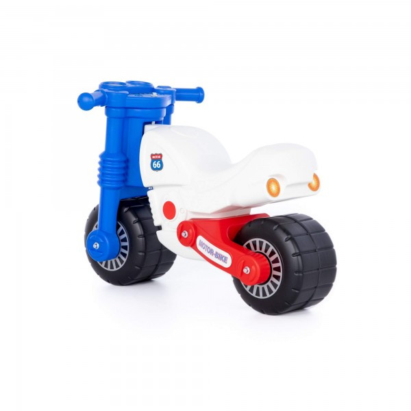 Детская игрушка каталка-мотоцикл "Моторбайк" (бело-синий) арт. 90324 ПОЛЕСЬЕ - фото 3 - id-p162276945