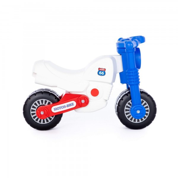 Детская игрушка каталка-мотоцикл "Моторбайк" (бело-синий) арт. 90324 ПОЛЕСЬЕ - фото 5 - id-p162276945