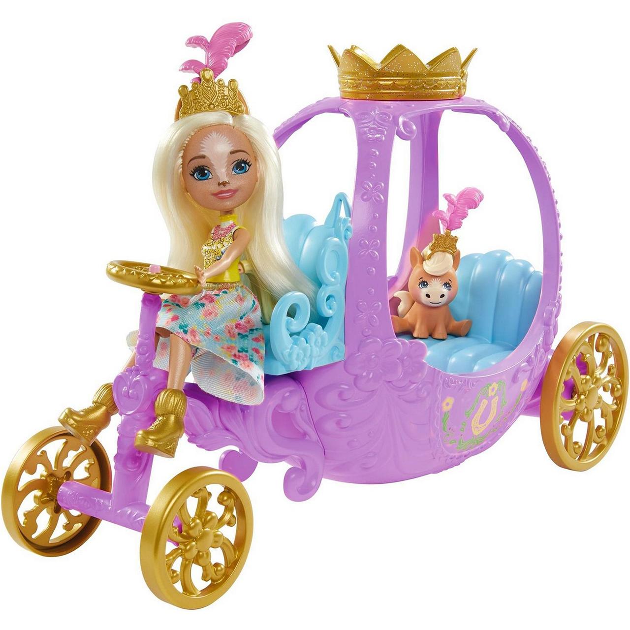 Игровой набор Энчантималс Королевская карета c куклой Пеола Пони GYJ16 Mattel