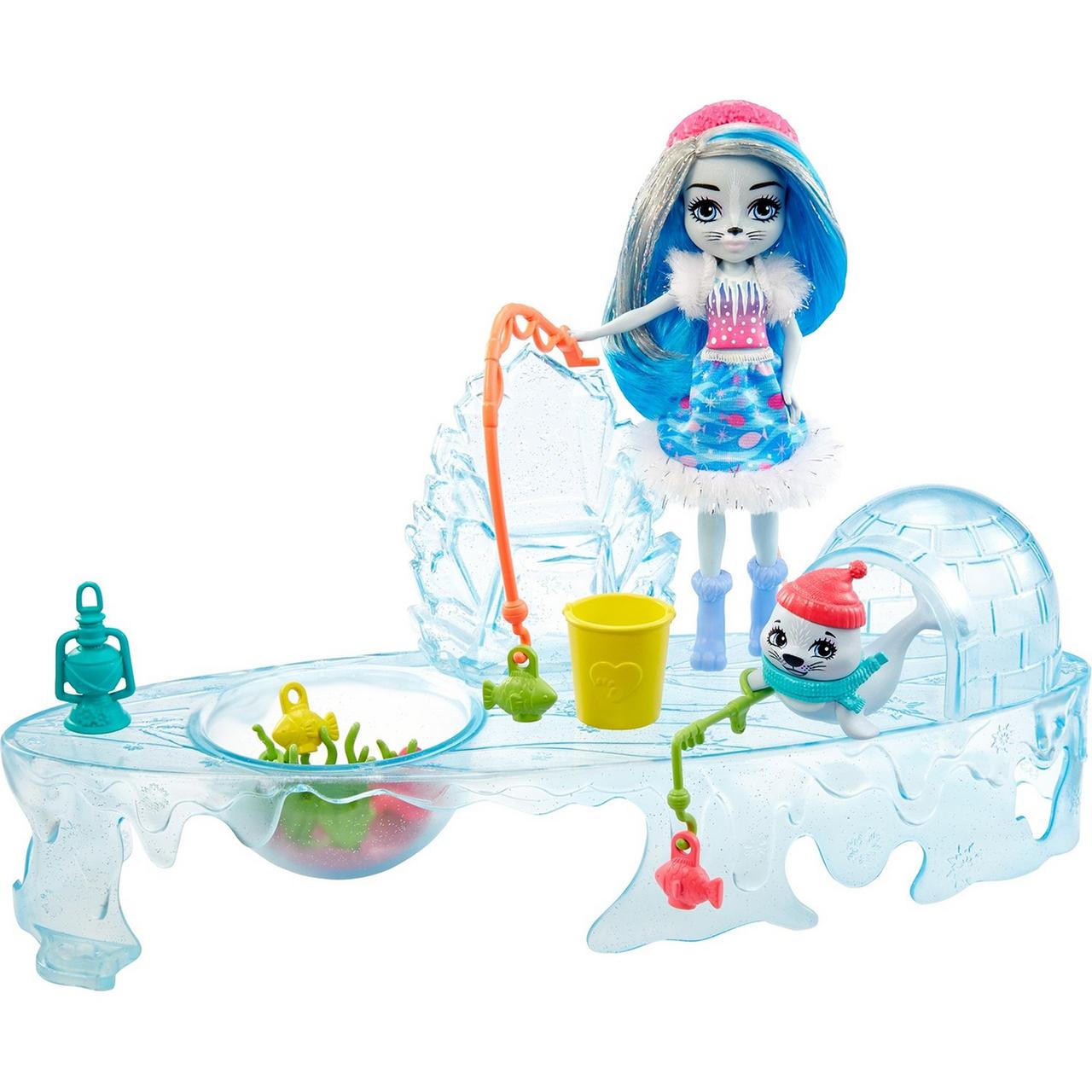 Набор игровой Enchantimals Снежная долина Рыбалка на льду GJX48 Mattel Enchantimals