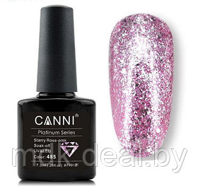 Гель-лак (шеллак) Canni Platinum №485 Liquid Foil Glitter 7.3ml