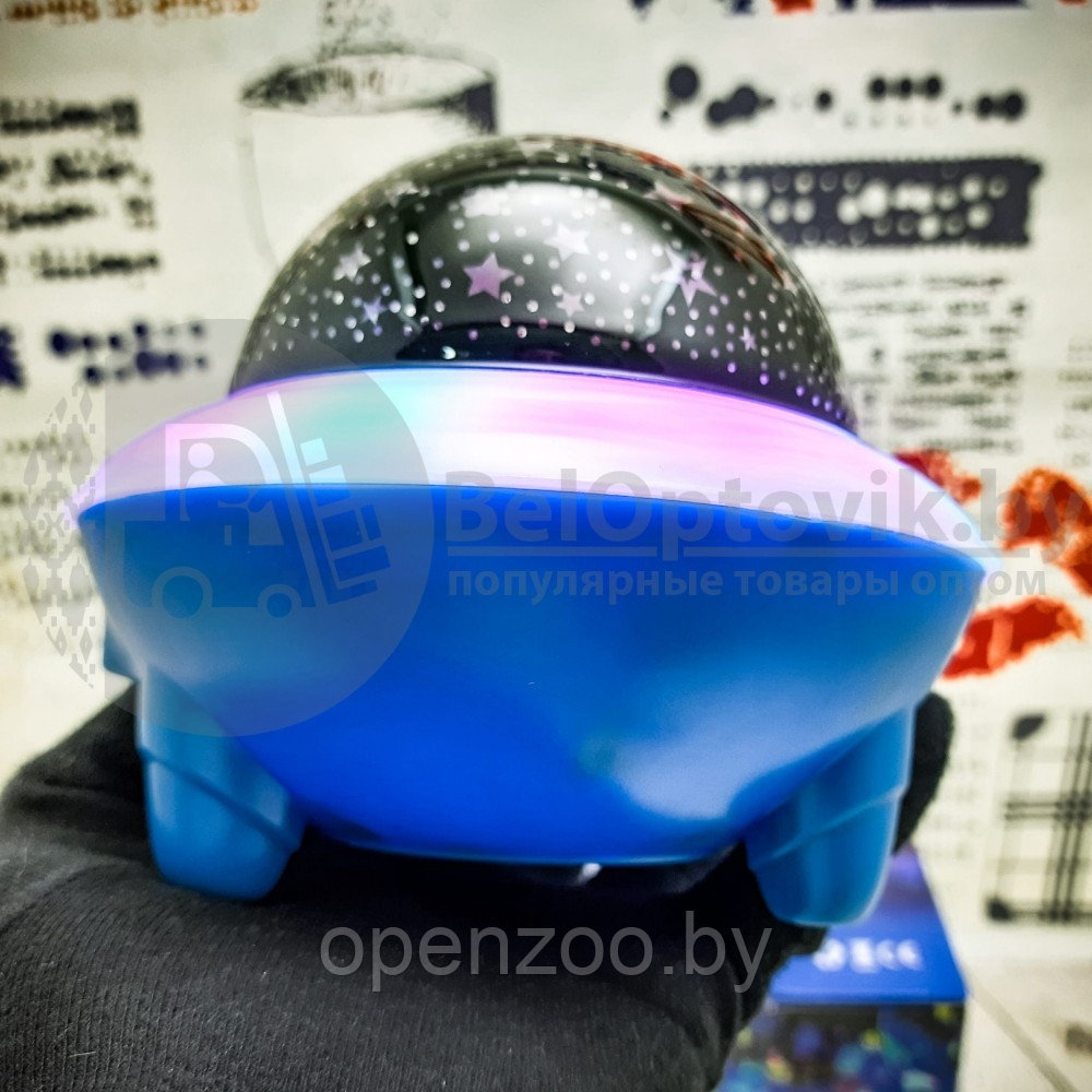 Ночник колонка Летающая тарелка Bluetooth LED Crystal Magik Ball Пульт ДУ Синий корпус - фото 3 - id-p162302472