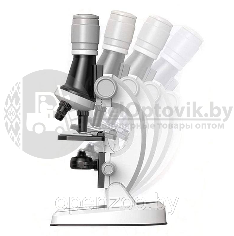 Детский набор Юный биолог Микроскоп Scientific Microscope с приборами для опыта Белый - фото 3 - id-p146635163