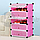 Универсальный модульный шкаф для одежды, обуви, игрушек Plastic Storage Cabinet Принцесса София на 5 закрытых, фото 3