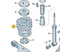 Пружины задние Ауди А4 б6, б7 Sport