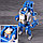 Робот-бластер с мягкими пулями. Игрушка (синий), фото 4