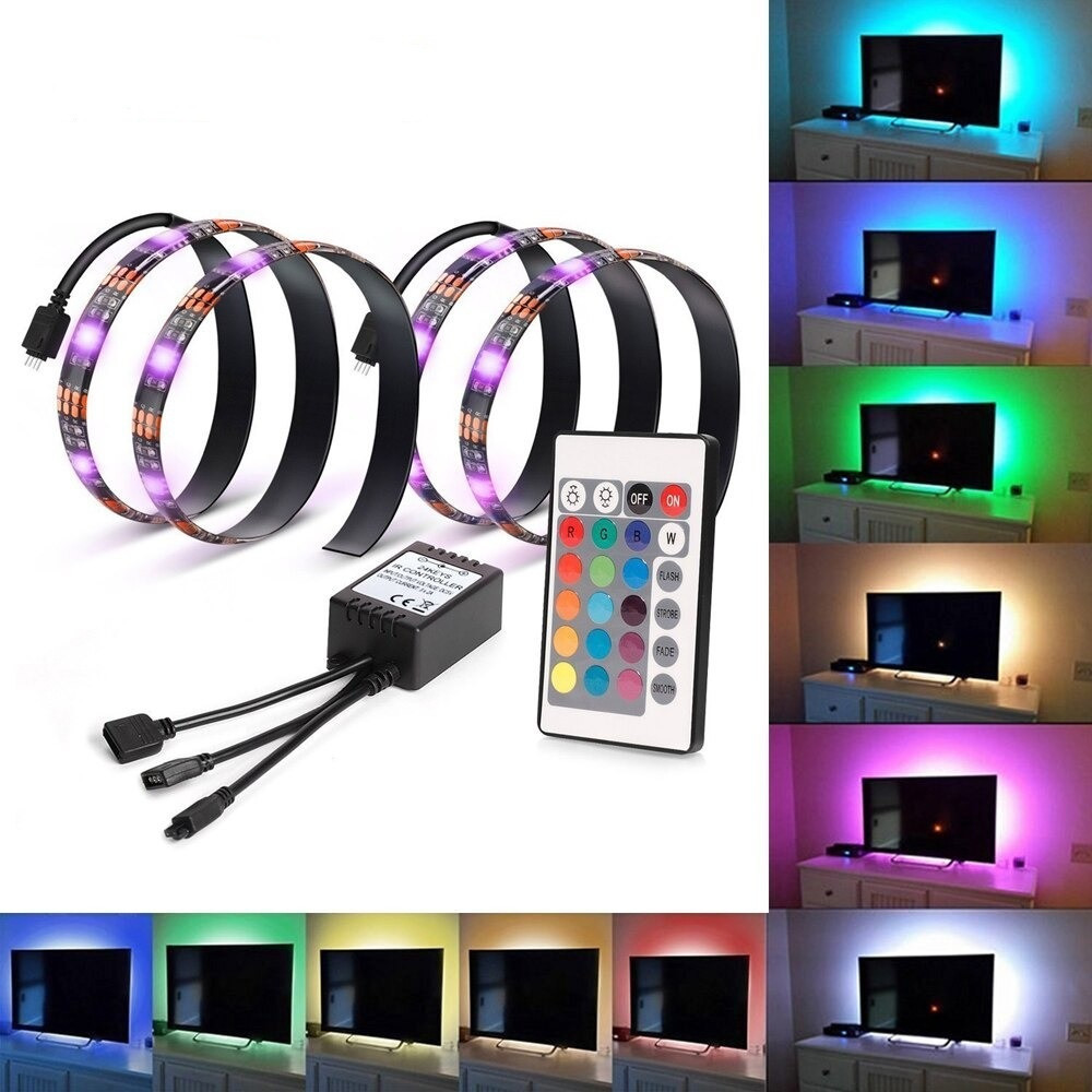 Водонепроницаемая светодиодная RGB лента 2 метра с пультом TV LED Strip
