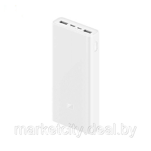 Аккумулятор Xiaomi Mi Power Bank 3 20000mAh Fast Charge QC3.0 Белый (PLM18ZM) - фото 2 - id-p162366842