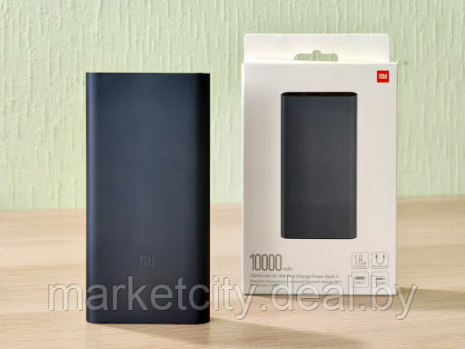 Аккумулятор Xiaomi Mi Power Bank 3 10000mAh (PLM13ZM) Black - фото 1 - id-p162368707