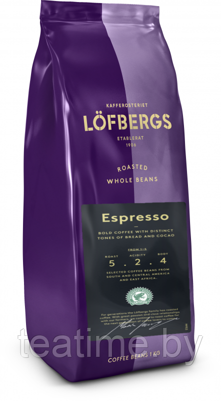 Кофе Lofbergs Espresso 1000 г. (в зернах) - фото 1 - id-p162370445