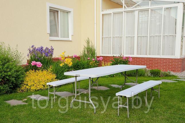 Набор складной садовой мебели CALVIANO (со скамьей), фото 2