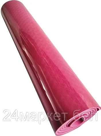 (002881) 173x61x0,6 розовый Коврик для йоги ЭКОС, фото 2