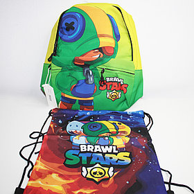 Школьный рюкзак + сумка для обуви Brawl Stars (Бравл Старс)
