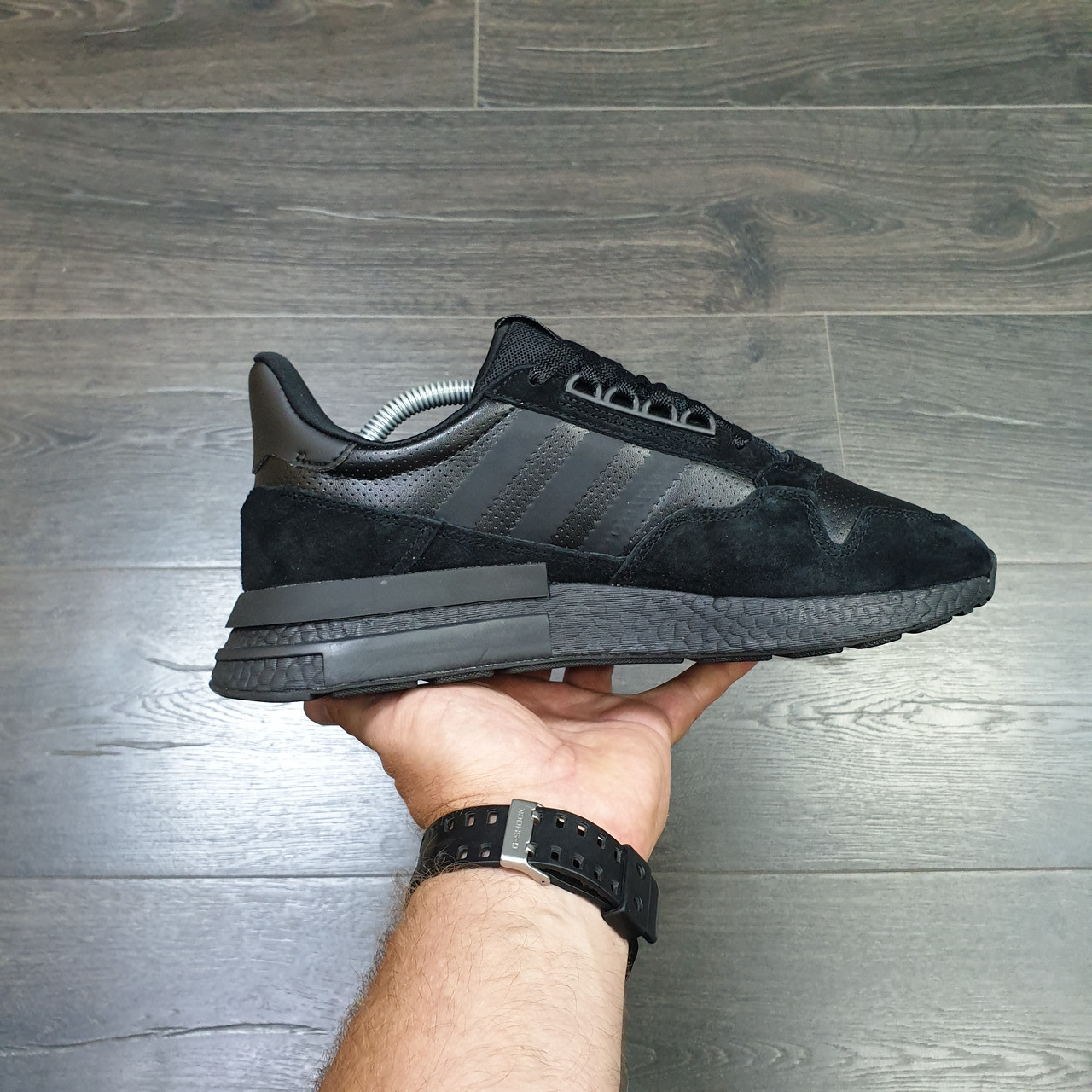 Кроссовки Adidas ZX 500 RM Black - фото 2 - id-p108795645