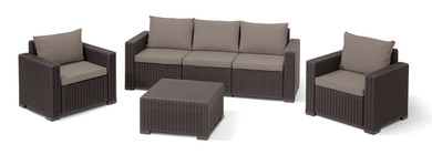 Набор мебели CALIFORNIA 3 set (диван,два кресла,столик ), коричневый - фото 1 - id-p99690707