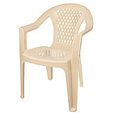 Кресло пластиковое садовое Белое ЭльфПласт, фото 2