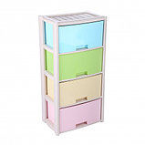 Комод пластиковый Альтернатива Колорит цветной 4-х секционный, фото 3