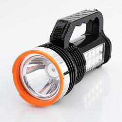 Фонарь ручной аккумуляторный, 220 V, 2 типа освещения, 11 LED, микс, 17х9.5х7.3 см