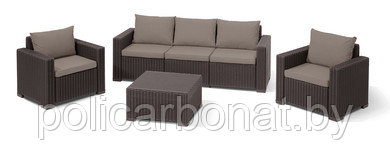 Набор мебели CALIFORNIA 3 set (диван,два кресла,столик ), коричневый