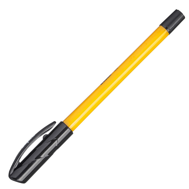 Ручка шариковая, пластиковый желтый корпус, 0,5мм, черная, арт. IBP506/BK(работаем с юр лицами и ИП) - фото 2 - id-p162398387