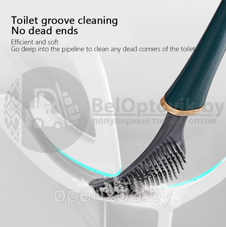 Ершик из эластичного силикона VIP Brush Туалетная плоская щетка для чистки унитаза Оранжевый - фото 8 - id-p162398417