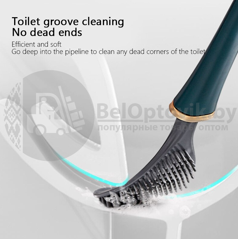 Ершик из эластичного силикона VIP Brush Туалетная плоская щетка для чистки унитаза Оранжевый - фото 8 - id-p162398922