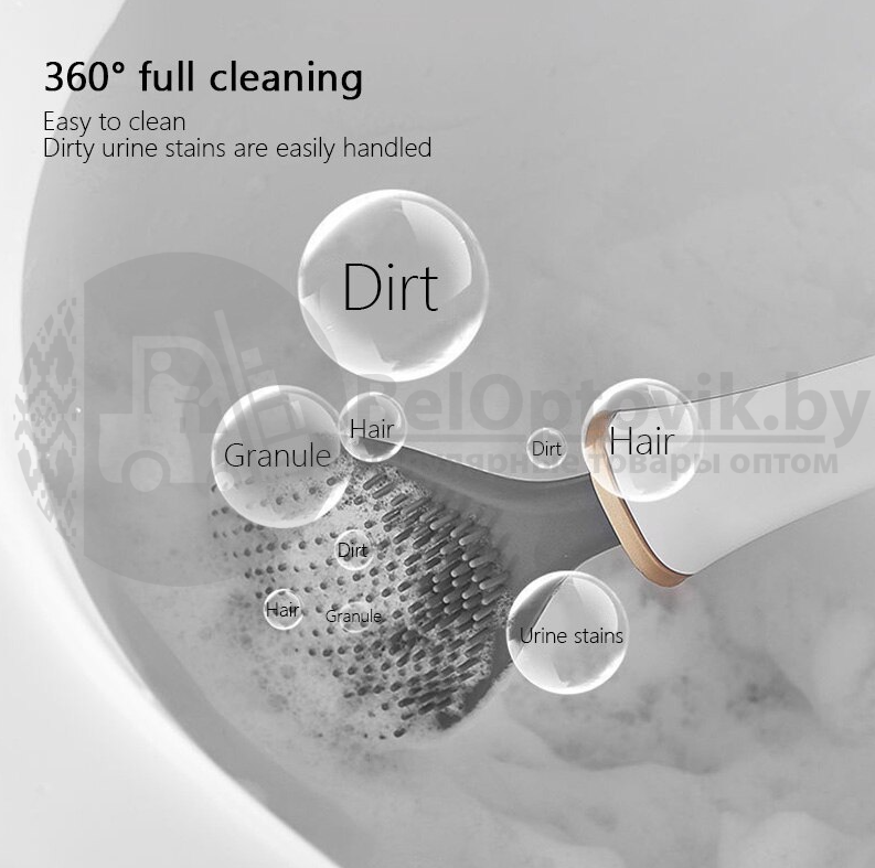 Ершик из эластичного силикона VIP Brush Туалетная плоская щетка для чистки унитаза Оранжевый - фото 9 - id-p162398922