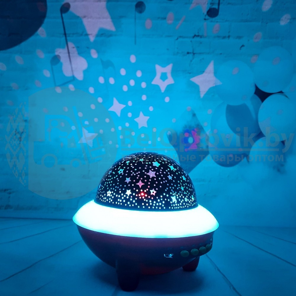 Ночник колонка Летающая тарелка Bluetooth LED Crystal Magik Ball Пульт ДУ Белый корпус - фото 4 - id-p162303254