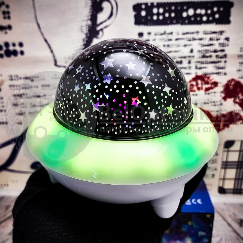 Ночник колонка Летающая тарелка Bluetooth LED Crystal Magik Ball Пульт ДУ Белый корпус - фото 9 - id-p162303254