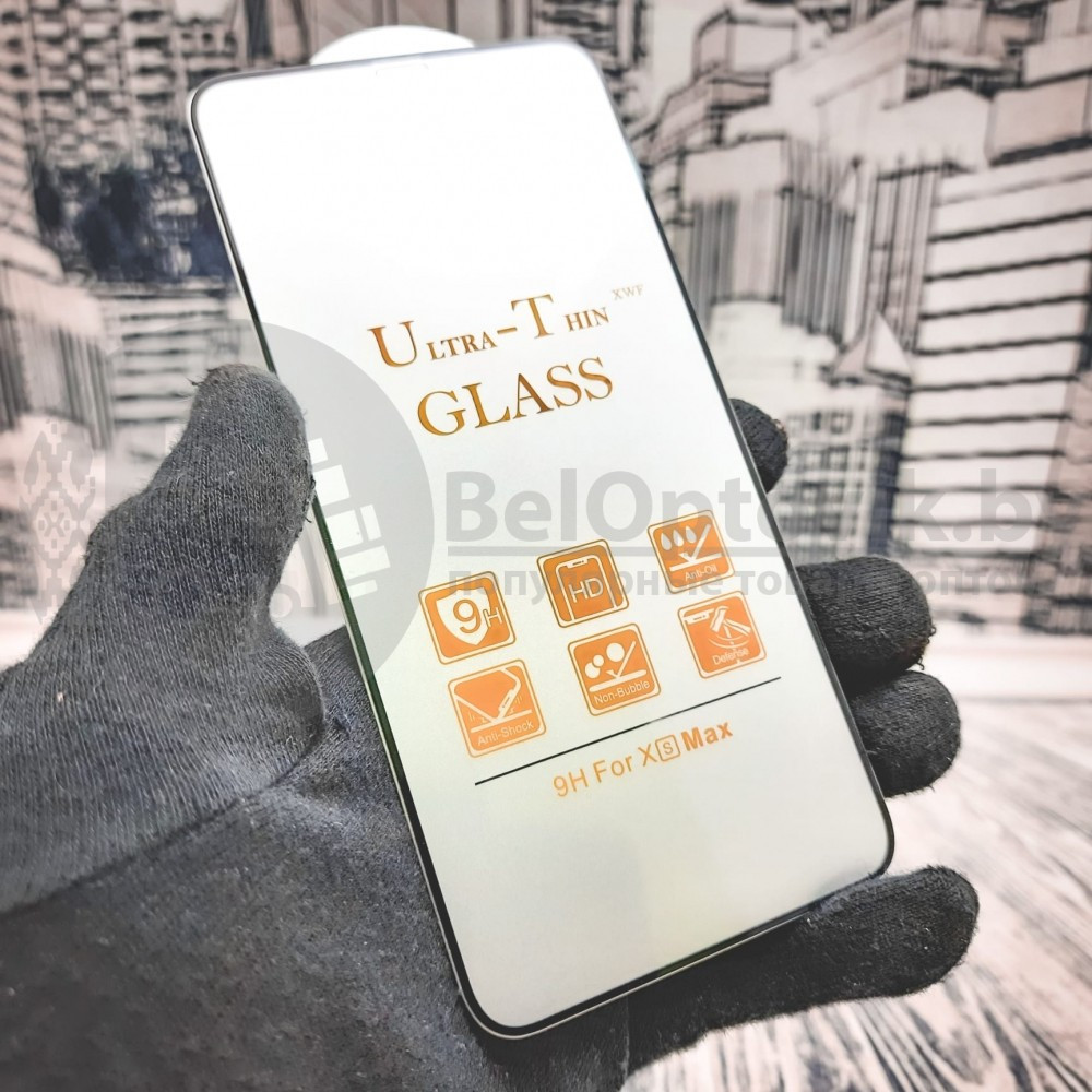 Защитное стекло (Glass 10D) в кейсе для Iphone XsMax - фото 4 - id-p105982141