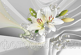 Фотообои 3Д белые лилии
