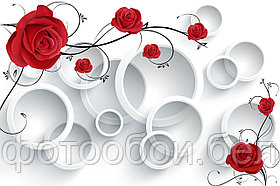 Фотообои 3Д красные розы