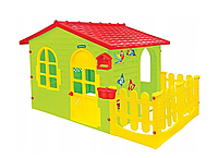 Детский игровой садовый домик с забором Mochtoys 12243