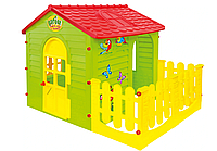 Детский игровой садовый домик Mochtoys с заборчиками