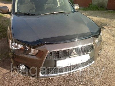 Дефлектор капота SIM Mitsubishi Outlander XL c 2010 верхний. РАСПРОДАЖА