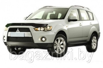 Дефлектор капота SIM Mitsubishi Outlander XL c 2010 верхний. РАСПРОДАЖА - фото 2 - id-p162427560