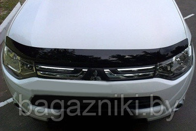 Дефлектор капота SIM Mitsubishi Outlander с 2012 без загиба. РАСПРОДАЖА