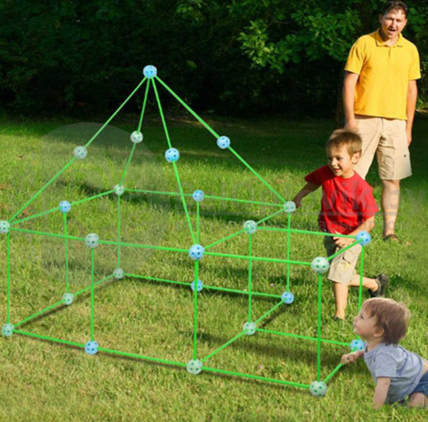 Детский конструктор Build Your Own Den 3D Палатка Создание объемных геометрических фигур 87 деталей, 3 - фото 9 - id-p160888572