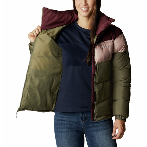 Куртка утепленная  женская Columbia Puffect™ Color Blocked Jacket хаки