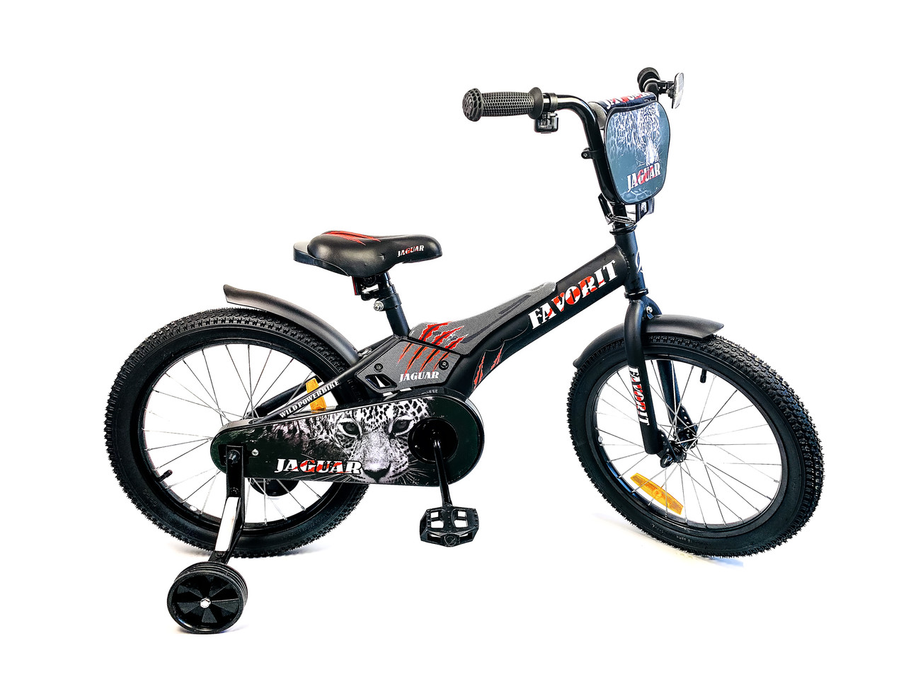 Велосипед детский Детский велосипед Favorit Jaguar 18 черный - фото 1 - id-p162472554