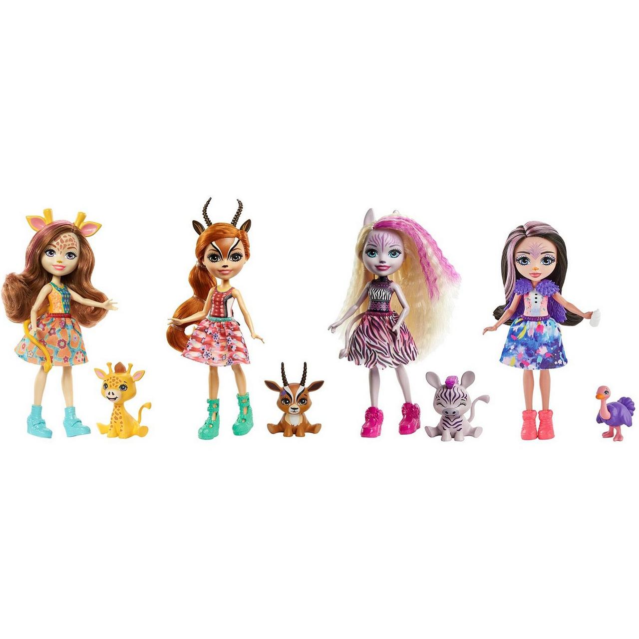 Набор из 4 кукол Энчантималс Солнечная саванна GYN57 Mattel