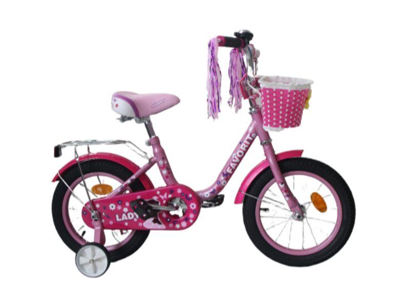 Велосипед детский Детский велосипед Favorit lady 14 розовый - фото 1 - id-p162483592